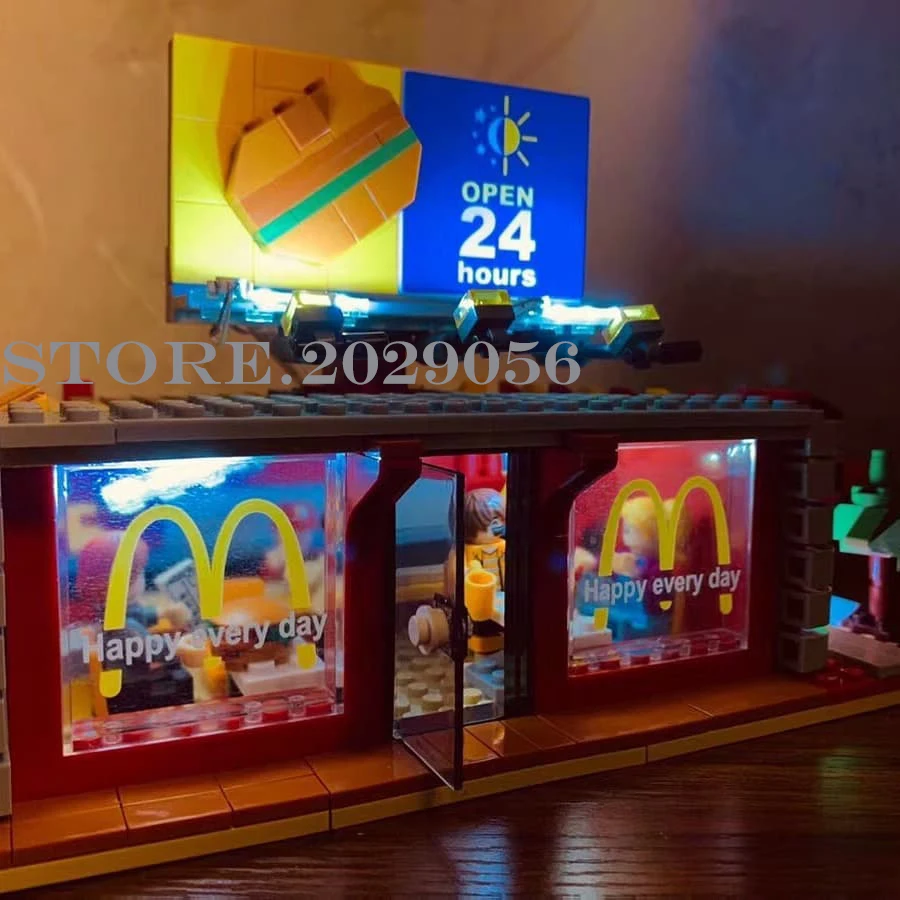 Sembo Block SD6901 McD ресторанный дом серия уличный вид 1729 шт MOC 4 в 1 сборные строительные блоки кирпичи