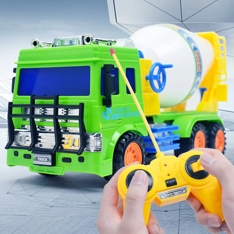 

Haiyangzhixing Large Size Engineering Vehicle Mixer Model Chargeable Remote Control Cement Mixer CHILDREN'S Toy