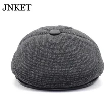 JNKET, осенне-зимняя уличная хлопковая шапка для взрослых и пожилых мужчин, остроконечная шапка, теплая шапка с ушками, берет, шляпа Гэтсби, кепка, Кепка