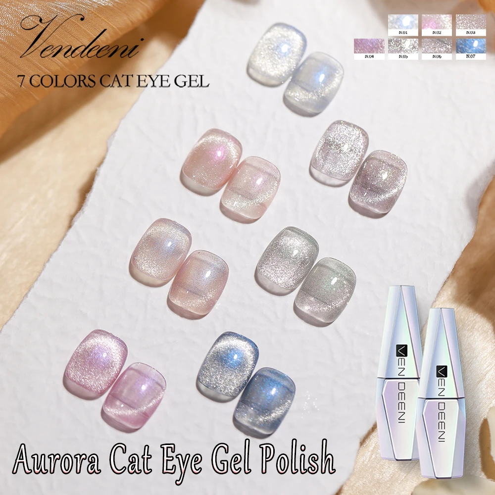 Vendeeni New 7 Colors Aurora Effect Cat Eye Gel Nail Polish Magnetic UV LED  Gel Varnish Polish Cat Eye Nail Art Gel Lacquer 15ml|Nail Gel| - AliExpress