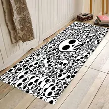 Хэллоуин черепа Шаблон площадь ковер мягкий флис пол коврик прямоугольник нескользящая область ковер домашние украшения