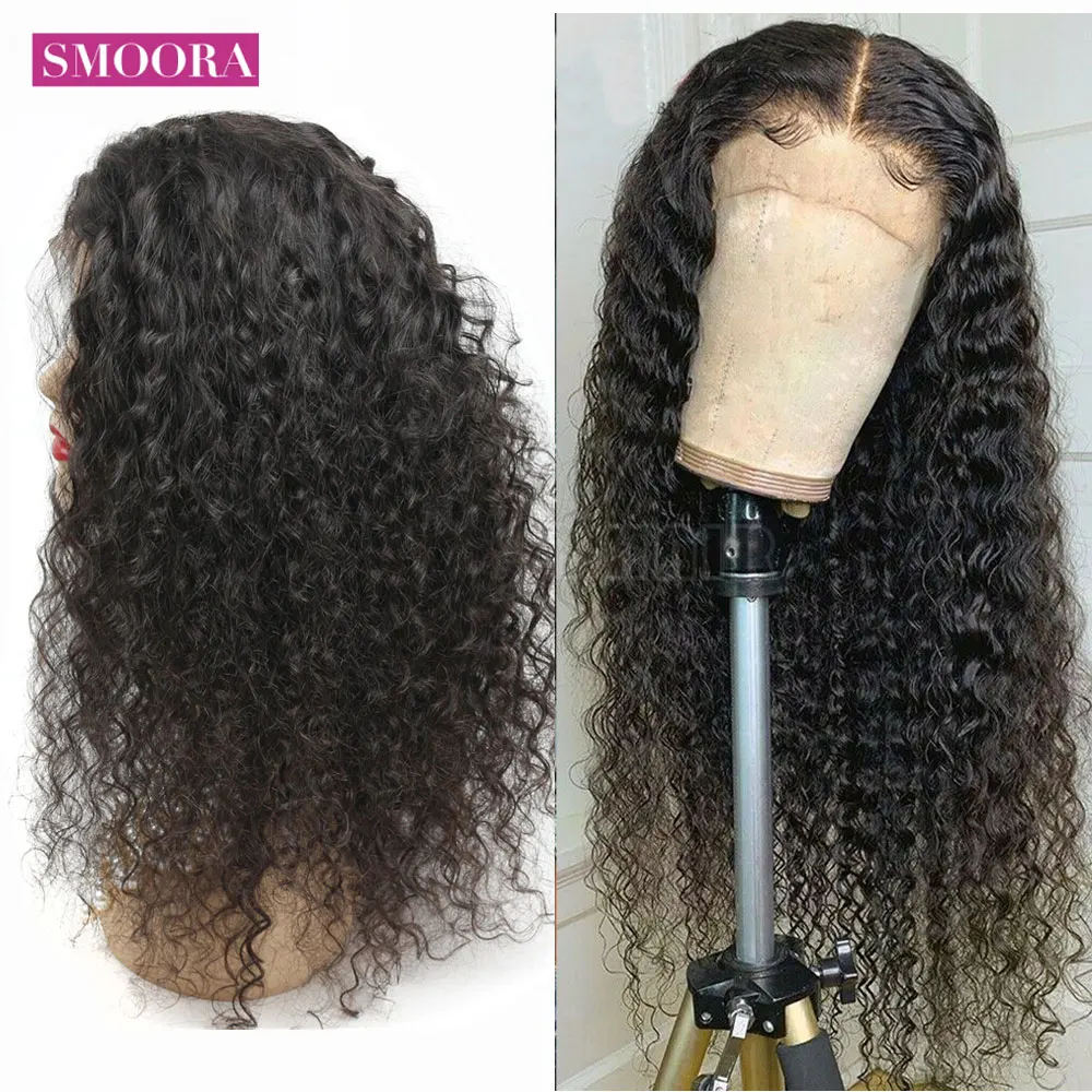 

Water Wave 13X4 Lace front Human Hair Wigs Pre Plucked With Baby Hair Natural Hairline Lace Wigs 150% Density Peruvian Remy Hai