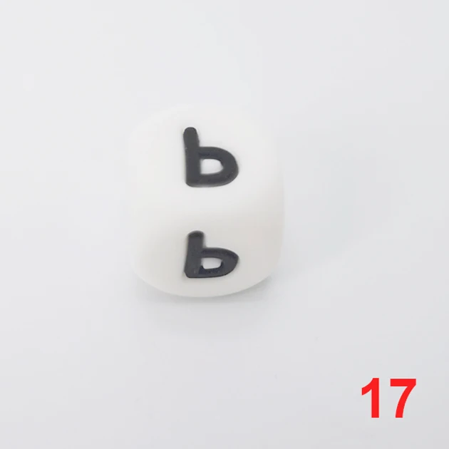 10pcs RU letter 17 10 шт., силиконовые бусины с русскими буквами, 12 мм, алфавитный кубик, бусина без бисероплетения BPA для прорезывания зубов, бусина «сделай сам», именная детская соска, цепочка для прорезывания зубов - Цвет: 10pcs RU letter 17