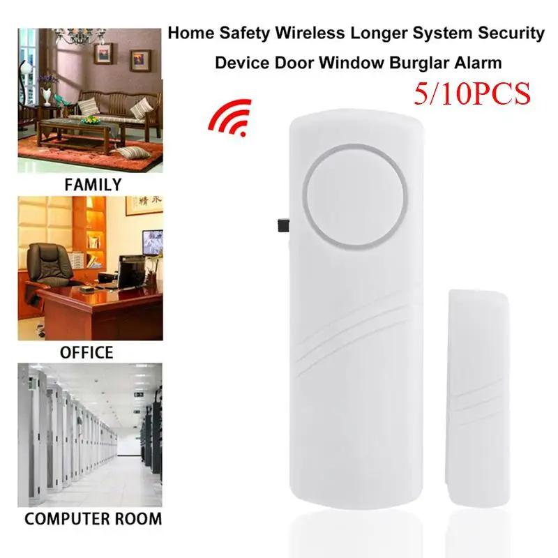 

None Door Window Wireless Burglar Alarm with Magnetic Sensor Home Safety Wireless Longer System Security Device
