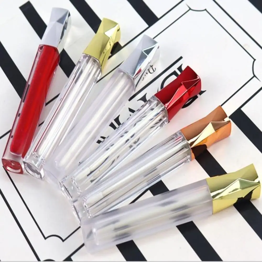

5ml Round Makeup Liquid Empty Lipstick Lip Gloss Tubes High Quality Transparent Refillable Bottles Cosmetic Packaging Container