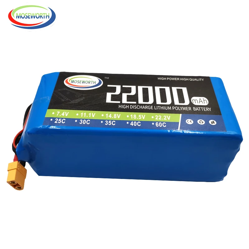 Новые батареи 6S 22,2 V 22000mAh 25C RC LiPo батарея для RC Дрон Вертолет Самолет лодка автомобиль RC модель 6S Литий-Полимерный Аккумулятор AKKU