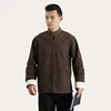 Red 100% Cotton Men's Solid Traditional Chinese Kung Fu Jacket Coat Tai Chi Uniform Double deck Long Sleeve Shirt t shirt homm 4