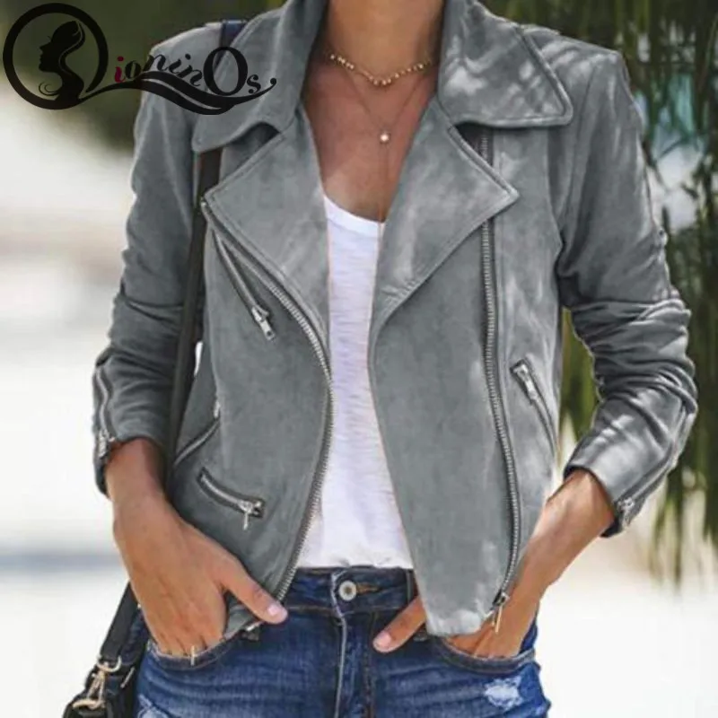 

Women Jacket Coat Fashion Autumn Winter Casual Tops Solid Color Long Sleeves Lapel Collar Short Jacket Tops