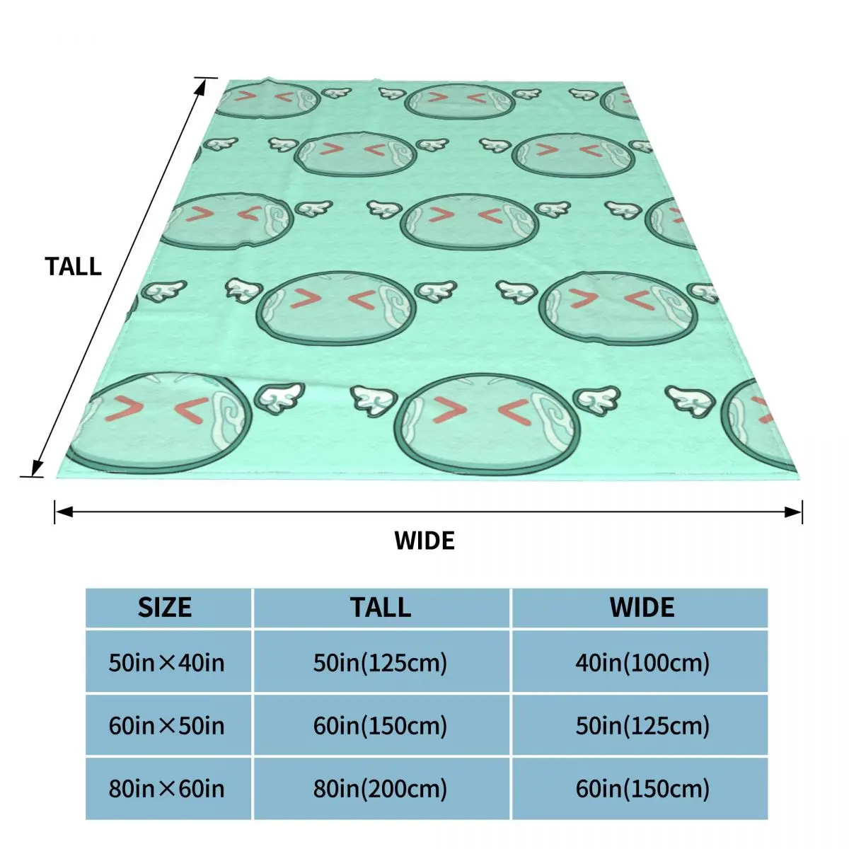 Genshin Impact Anemo Slime Fleece ������ ���� �� ��� �ִϸ��̼� ���� ��� Ultra-Soft Bedspread