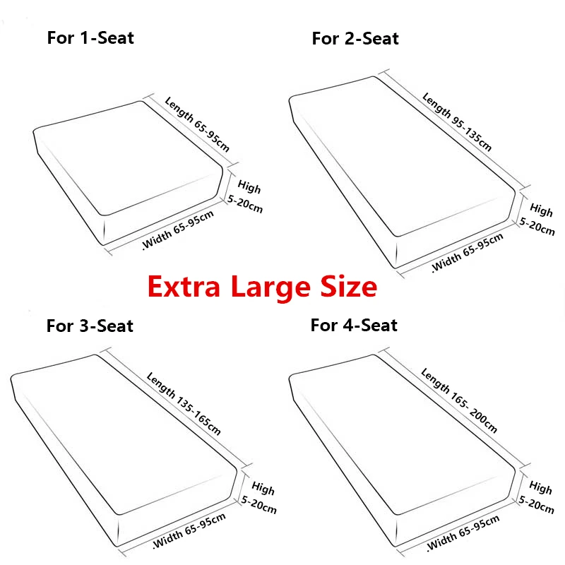 Plush Stretchable Jacquard Sofa Cushion Cover - Washable Furniture Protector