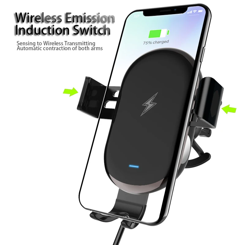 Подставка для телефона, автомобильное беспроводное зарядное устройство для IPhone XR Xs, зарядное устройство для мобильного телефона, инфракрасная индукция, быстрая Беспроводная зарядка