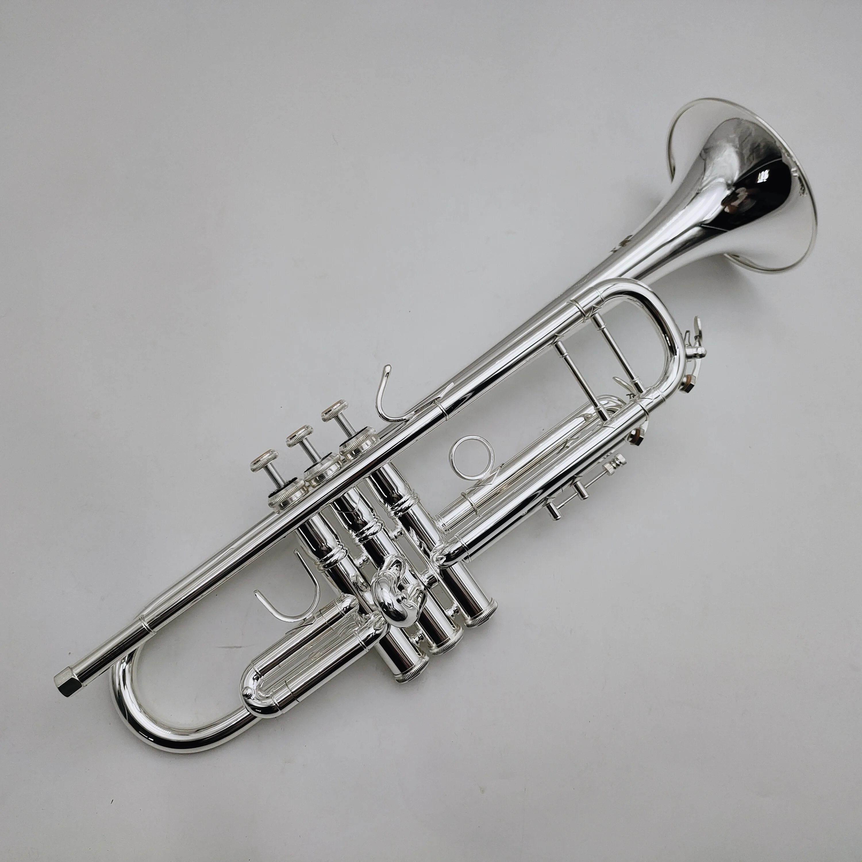 

New 180S -37 Bb Flat Small Trumpet Silver Plated Musical Instruments High Quality with Mouthpiece