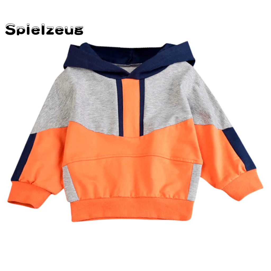 Осенняя одежда для маленьких мальчиков хлопковая толстовка с капюшоном и длинными рукавами спортивные пуловеры с цветной строчкой топы, одежда# p4