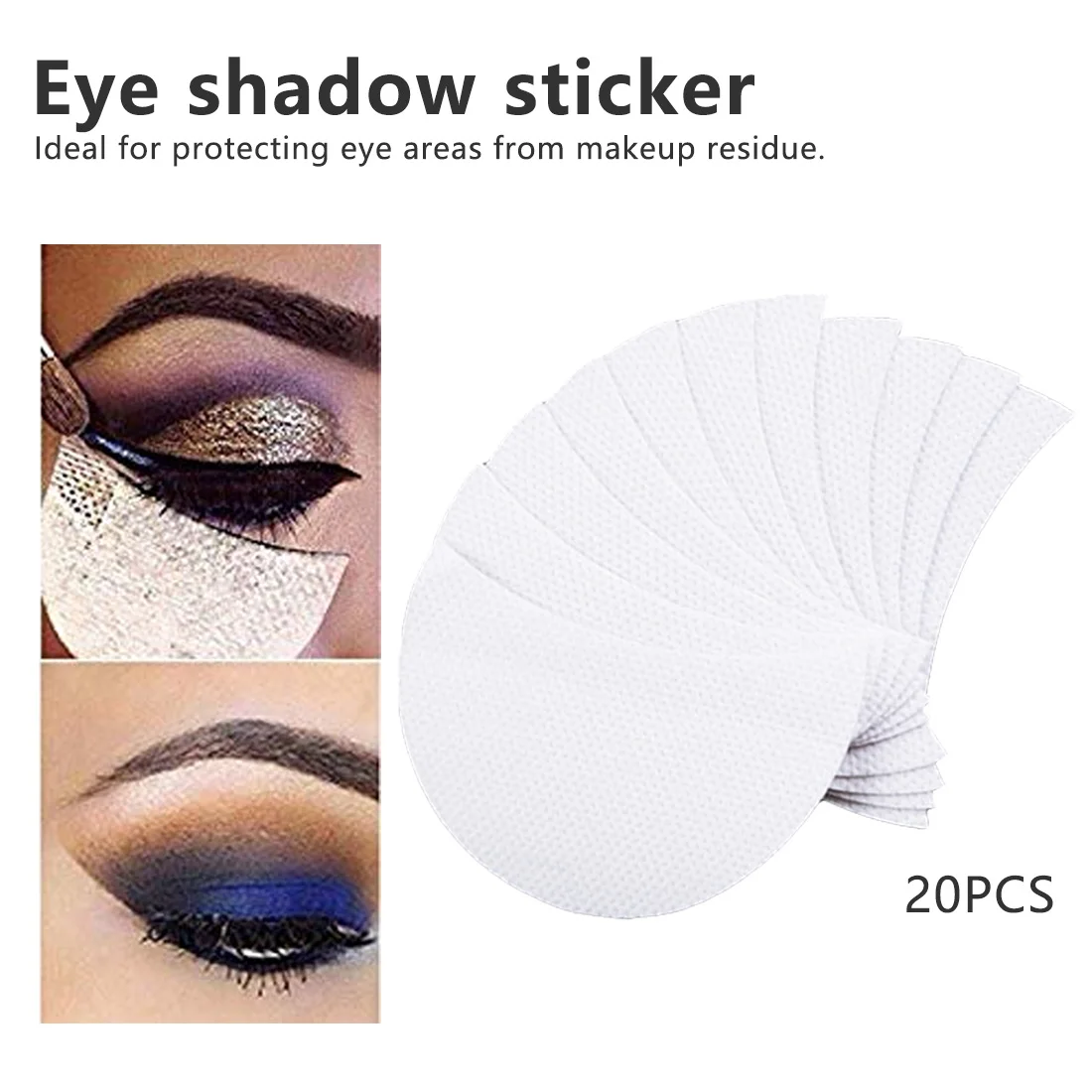 White 20 Pcs skill stickers high quality paper patch eyelashes extension eye sticker makeup tools