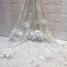 Нигерийская кружевная ткань Высокое качество африканская сетчатая Кружевная Ткань Свадебный Французский тюль кружевной материал для платья