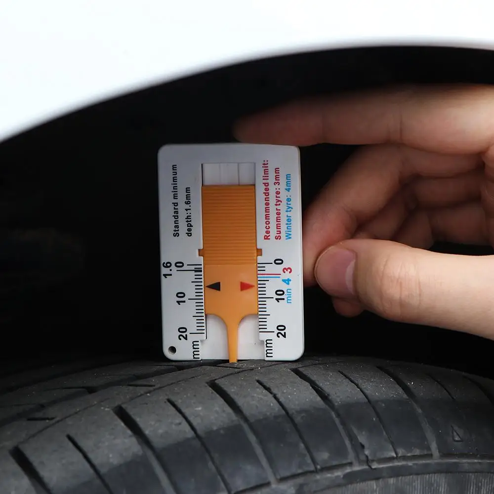 Как измерить глубину протектора шины - фото