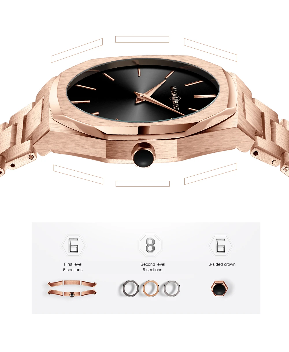 Изысканные элегантные японские кварцевые женские часы высокого качества из нержавеющей стали розового золота водонепроницаемые женские часы дропшиппинг