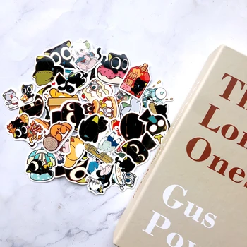 

40Pcs/lot Cartoon Cat Stickers For Snowboard Laptop Luggage Car Fridge Car- Styling Vinyl Decal Home Decor Stickers