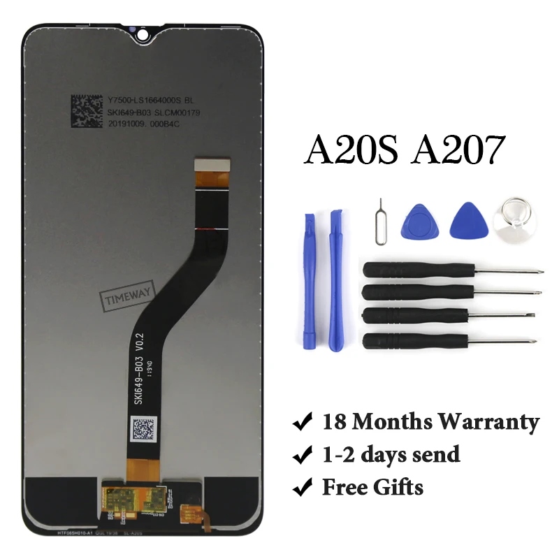 

For Samsung A20s A207 LCD Display Touch Screen Digitizer Assembly Replacement Parts For Samsung A20s lcd + tools