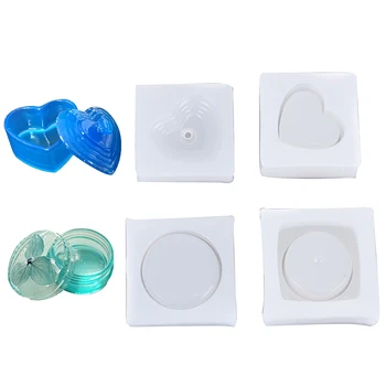 

1 Set Mini Size Square Box Liquid Silicone Mold For Epoxy Resin Uv Resin Mold New DIY Resin Jewelry Mold