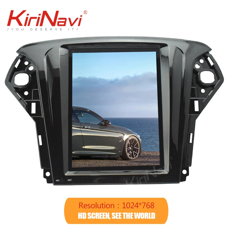 KiriNavi вертикальный экран Tesla стиль 10," Android 8,1 Автомагнитола для Ford Mondeo аудио gps навигация автомобильный мультимедийный 2007-2012