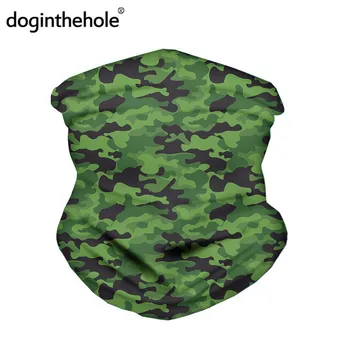

doginthehole Fashion Army Green Camouflage Design Bandana Adults Kids Tube Scarves Windproof Anti Spitting Magic Headscarfs