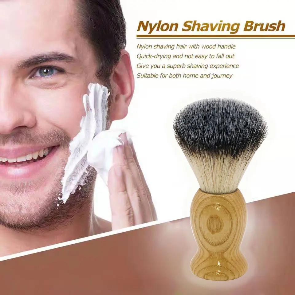 

YA-QI Shaving Brush Beard Hair Salon Men Facial Cleaning Appliance Shave Tool Razor Brush Accessories With Wood Handle For Men