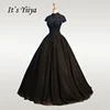 It's YiiYa Wedding Dress 2022 High Neck Beading Lace Black Wedding Dresses Elegant Plus Size Crystal Long Vestido De Novia CH057 ► Photo 1/4