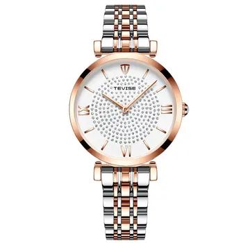 

Luxury Female Business Quartz Watch Starry Watch Women Diamond Stainless Steel Strap Lady Quartz Watch