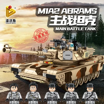 

632010 Series American Abrams Series Main Battle Tank DIY Model Build Kids Toys Lepinglys Building Blocks