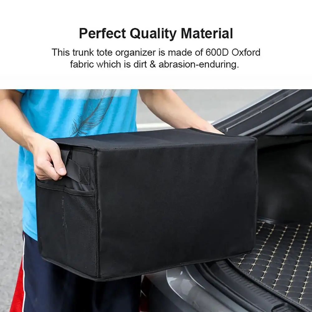 Car Trunk Organizer With Lid Eco-Friendly Multi Compartments Durable  Collapsible Cargo Storage Box Container For Auto Truck SUV - AliExpress