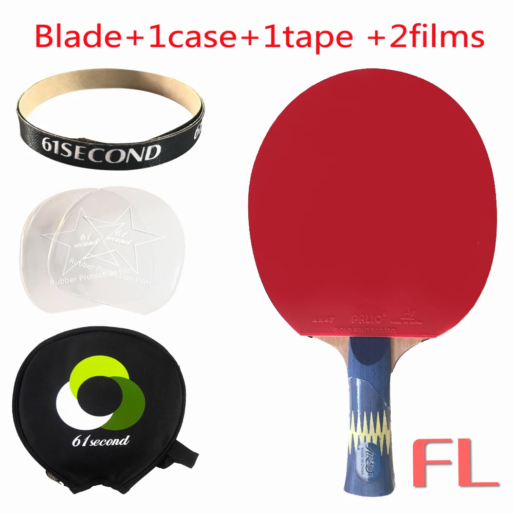 FL racket Y 1case Профессиональная комбинированная ракетка YINHE W6 для настольного тенниса с Палио AK47 желтая и Палио AK47 синяя Резина с губкой - Цвет: FL racket Y 1case