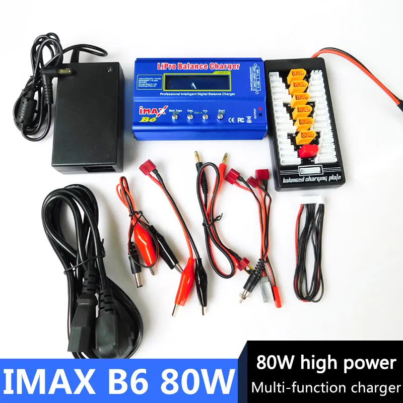 

HTRC iMAX B6 80W Battery Charger Lipo NiMh Li-ion Ni-Cd Digital RC IMAX B6 Lipro Balance Charger Discharger + 15V 6A Adapter