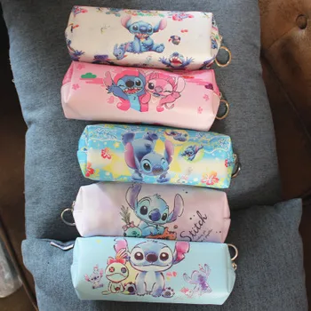 

Stitch Style Fashion Anime Cosmetics Bags PU Zipper School Pencil Case Storage Pen Bag Pouch Stationery Unisex Gifts New