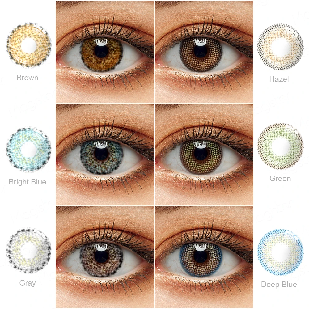 Lentillas de colores para los ojos, 1 par (2 uds.) de colores para los ojos