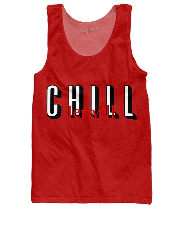 

Singlets Hip Hop New Fashion Funny Red Chill Design 3D Print Casual Tank Top Crewneck Sleeveless Vest Men Summer Tops