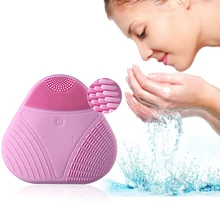 Электрическая вибрационная силиконовая щетка для лица Чистящая Щетка массажная стиральная машина удаление черных точек моющее средство водонепроницаемый массажер для лица