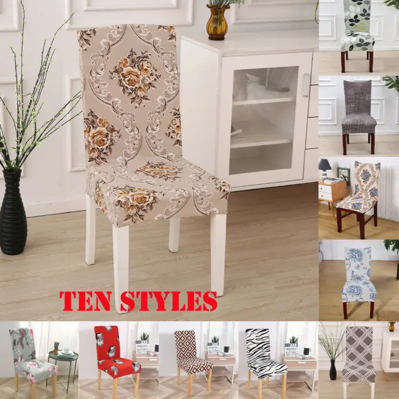 

Elastic Grey Chair Covers Dining Room Removable Stretch Seat Cover Slipcovers