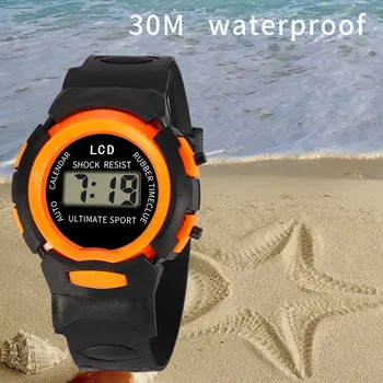 

Fashion and Durable Kids Casual Electronic Watch Children Comfortable Silicone Sports Watches HSJ88