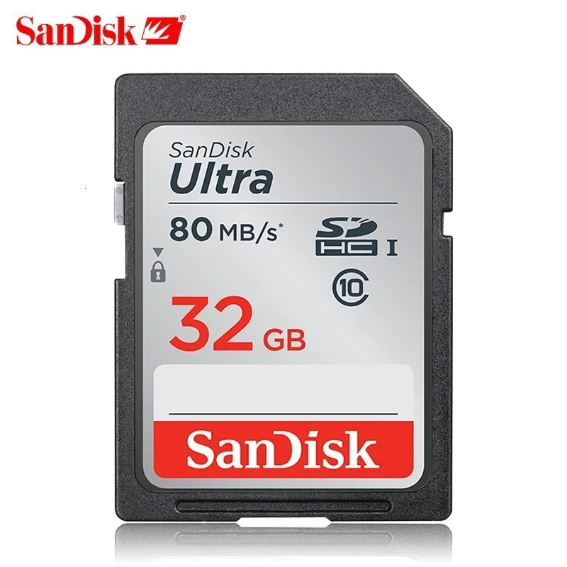 32GB SanDisk карта памяти Ultra SDHC/SDXC SD карта класс 10 16 ГБ 32 ГБ 64 Гб 128 Гб карты C10 UHS-I 80 МБ/с./с флеш-карта для камеры Full HD - Емкость: 32GB
