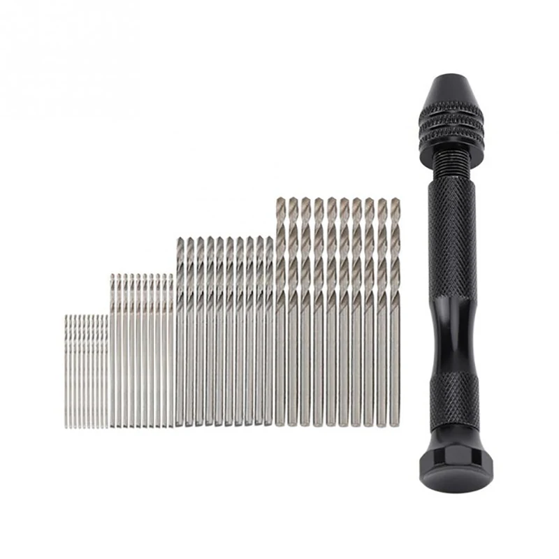 

Drill Set With Bits Portable Manual Rotary Wood Plastic Drilling Tool For Diy Craftwork Hand Dill