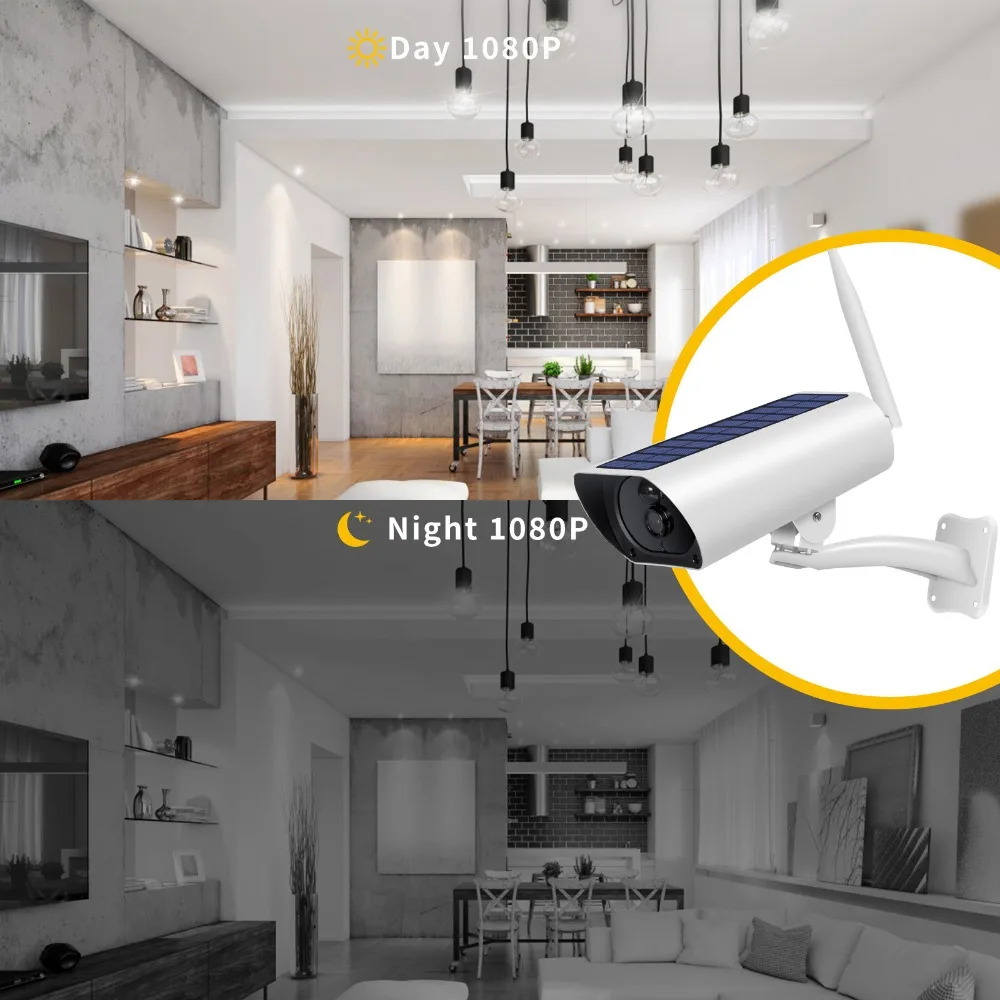 A-ZONE Солнечная Wifi камера 1080P CCTV уличная ip-камера ночного видения Водонепроницаемая беспроводная Солнечная силовая камера безопасности