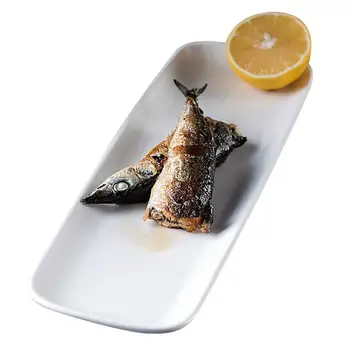 

Kapmore 1pc Serving Plate Ceramic Simple Multi-Purpose Dessert Plate Snack Plate For Canteen Sushi Tableware Accessories