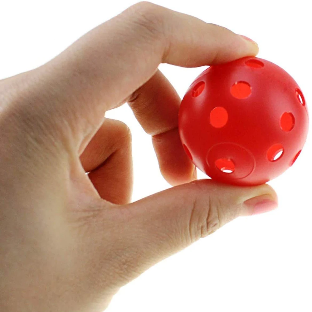 12Pcs 42MM Plastic Airflow Indoor Practice Golf Balls 4