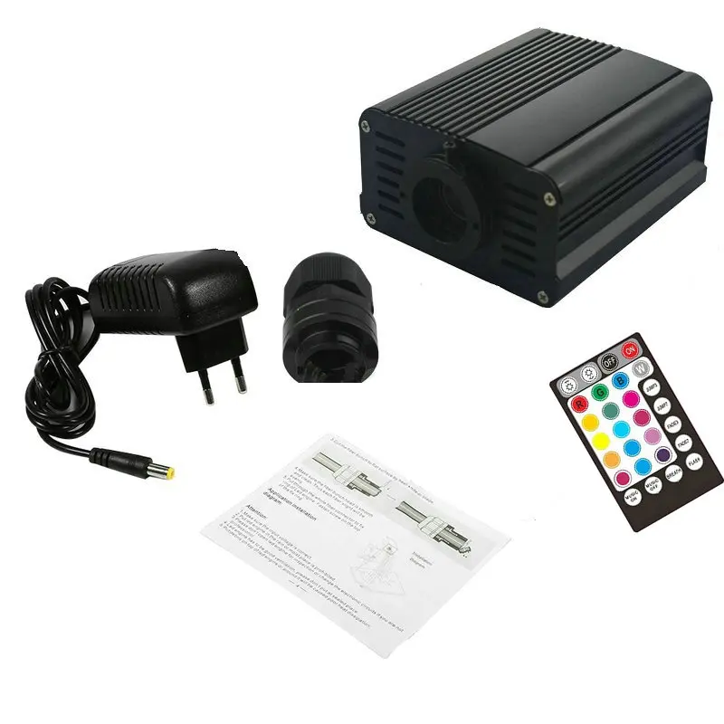 

16W Remote controlled Musical Sound Led Light Engine Illuminator DIY Audio Fiber Optic Sky Star Device RGBW 28 Key RF Controller