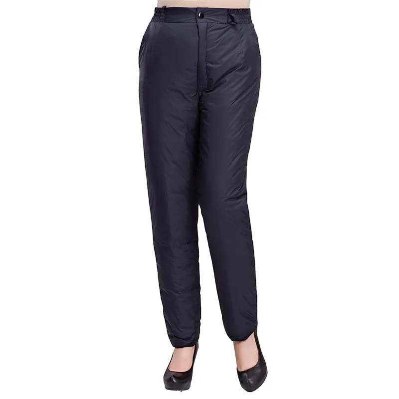 

Ladies Elderly Down Pants Thick Warm Plus Size Elastic High-waist Trousers Fat Mother Cotton Trousers Female Winter Pants OK994