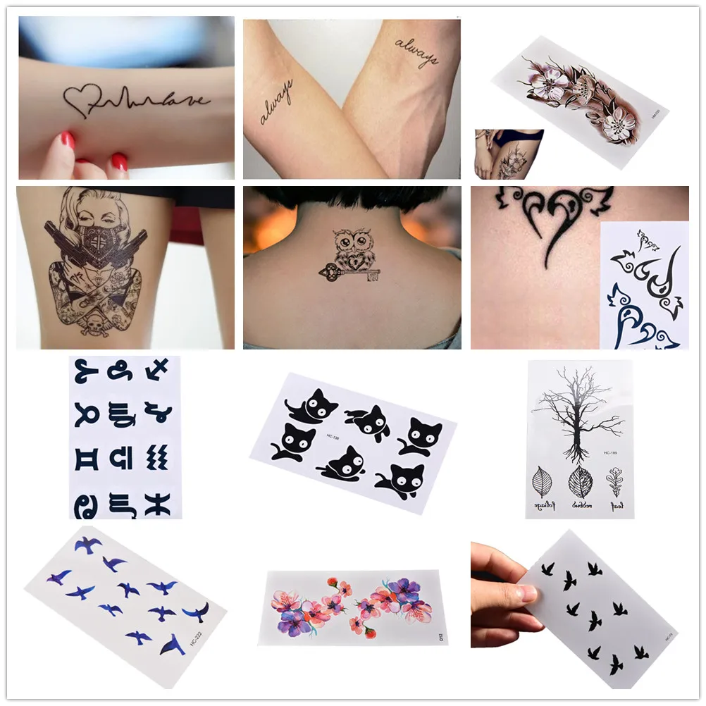 

1PC Waterproof Temporary Tattoo Stickers Moon Hill forest star Fake Tatto Flash Tatoo Tatouage Body Art Hand Foot for Girl Women