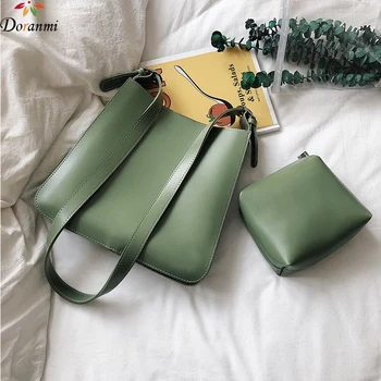 

DORANMI Casual Totes Bags For Women Shoulder Bag 2020 Solid Composite Bags Female Crossbody Messenger Handbags Bolsos Mujer G617