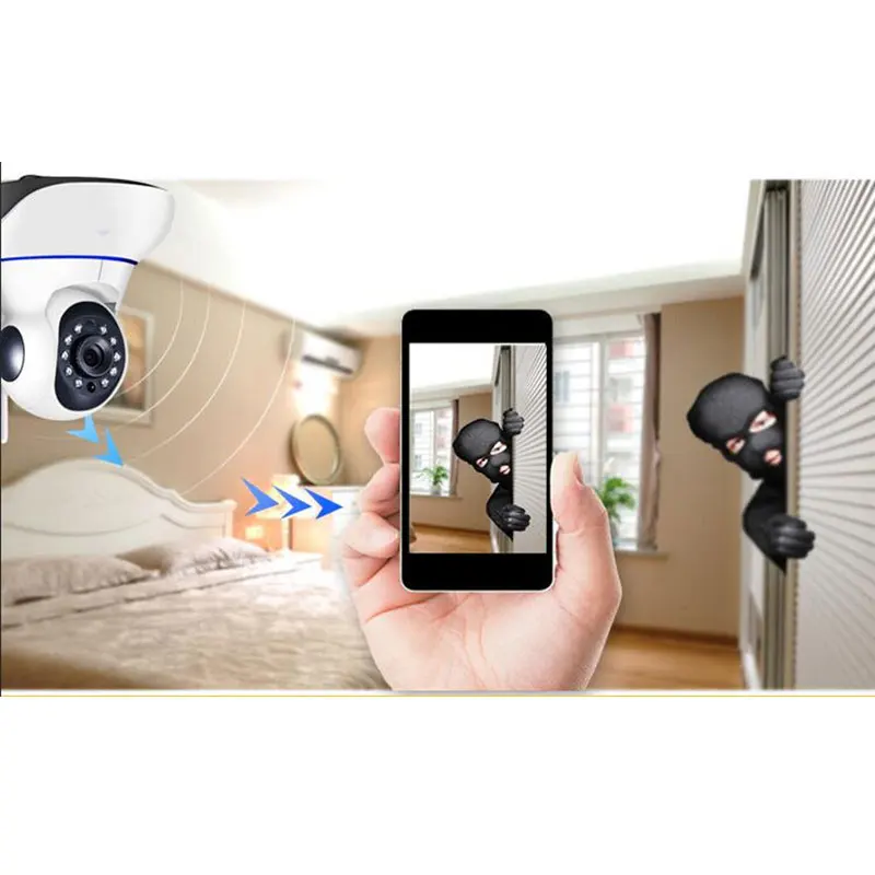 Камера видеонаблюдения 2 мегапиксельная HD 1080P PTZ Wifi IP ИК камера ночного видения