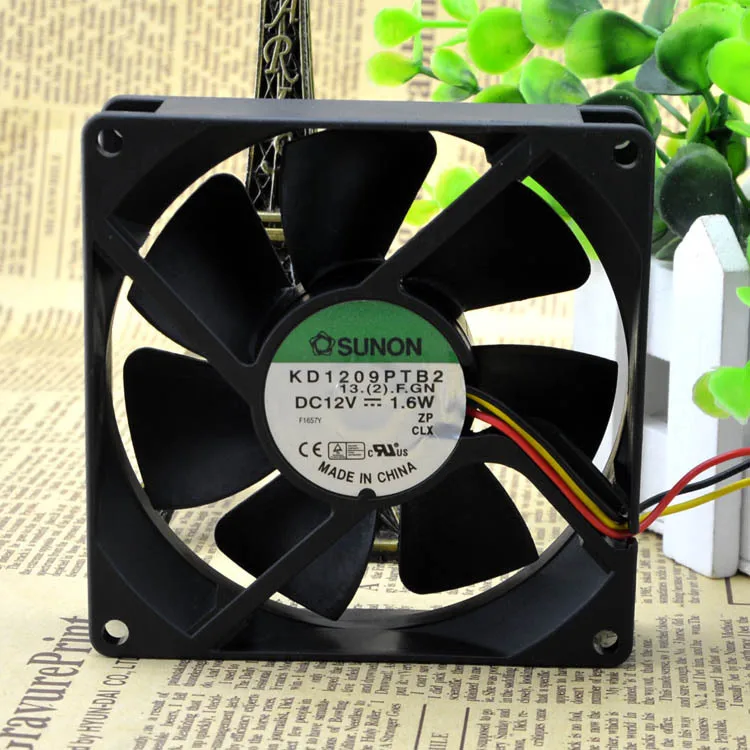 Подлинная Новинка для охлаждения SUNON KD1209PTB2 9 см 9025 12V 1 6 W 3 провод Скорость